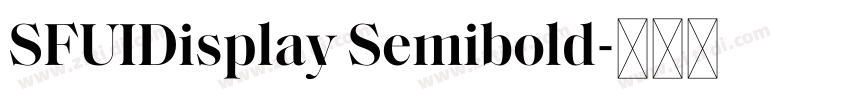 SFUIDisplay Semibold字体转换